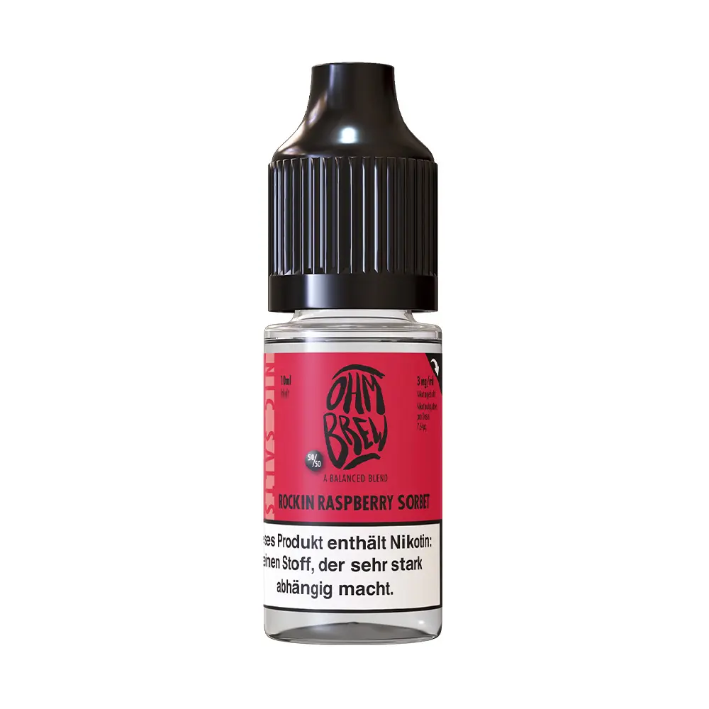 Ohm Brew Nikotinsalz - Rocking Raspberry Sorbet - 10ml Liquid 6mg STEUERWARE