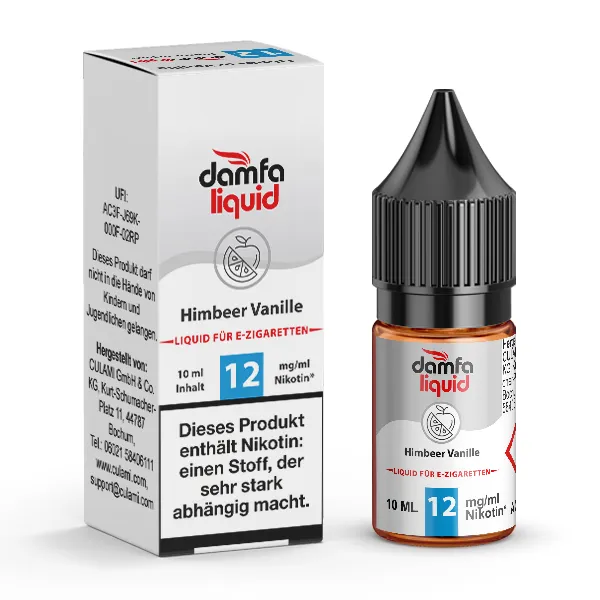 damfaliquid Himbeer Vanille 12mg STEUERWARE