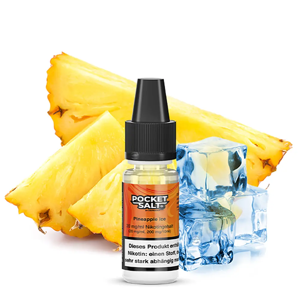 Pocket Salt Nikotinsalz - Pineapple Ice - 10ml Liquid 20mg STEUERWARE