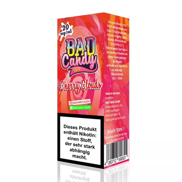 Bad Candy Cherry Clouds Nic Salt 20mg STEUERWARE