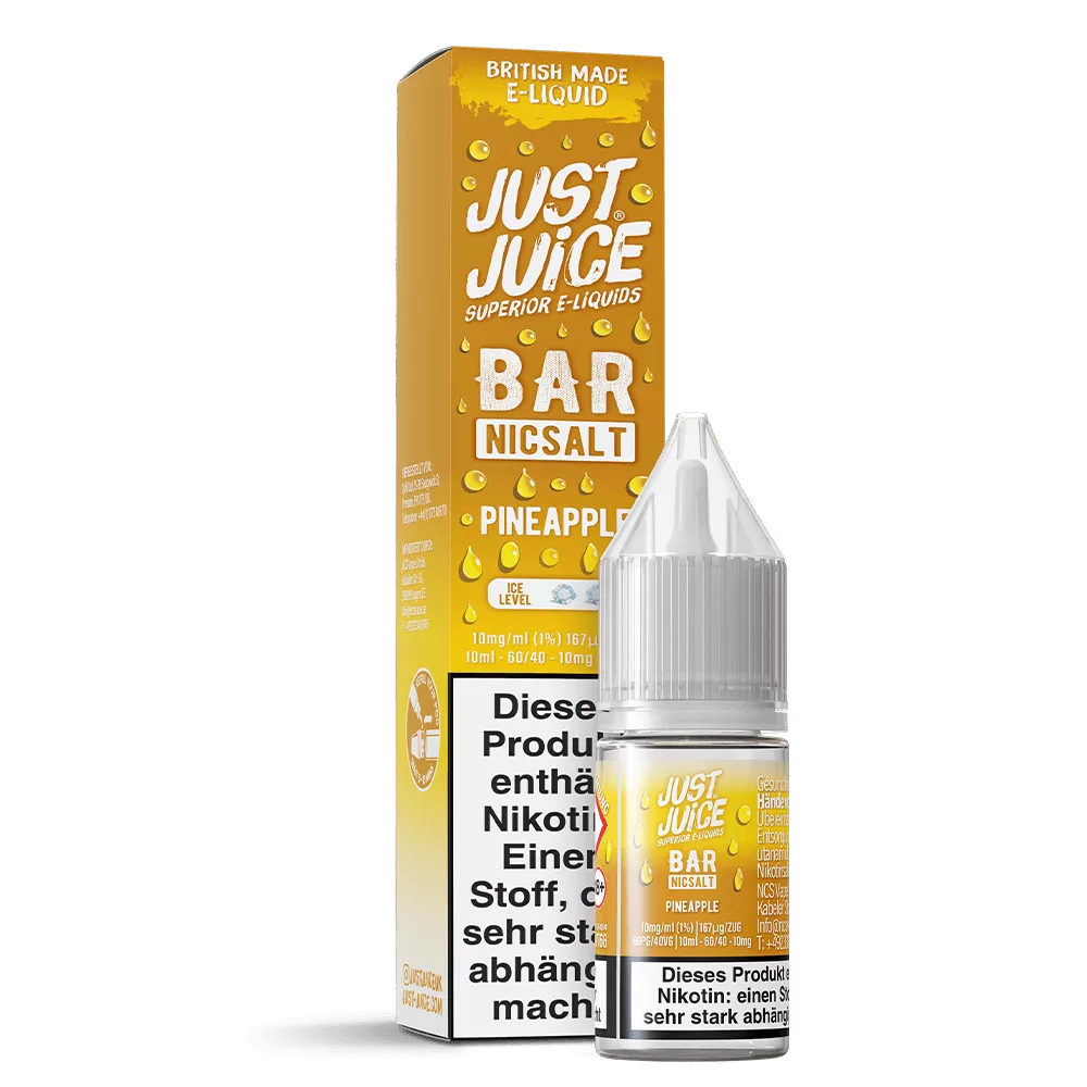 Just Juice Nikotinsalz - Pineapple - 10ml Liquid 10mg STEUERWARE C