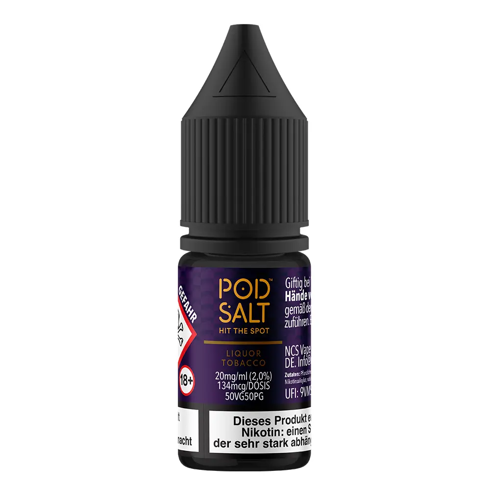 Pod Salt Origin Nikotinsalz - Liqour Tobacco - 10ml Liquid 20mg STEUERWARE C