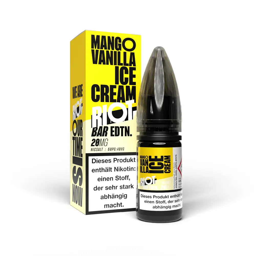 Riot Squad Nikotinsalz - Mango Vanilla Ice Cream - Liquid 20mg 10ml STEUERWARE