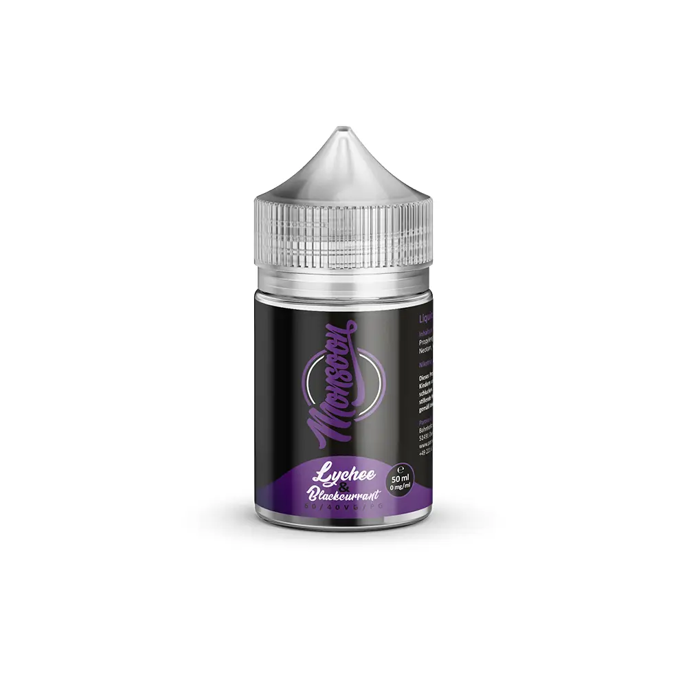 Monsoon Lychee & Blackcurrant shortfill 50ml in 75ml STEUERWARE