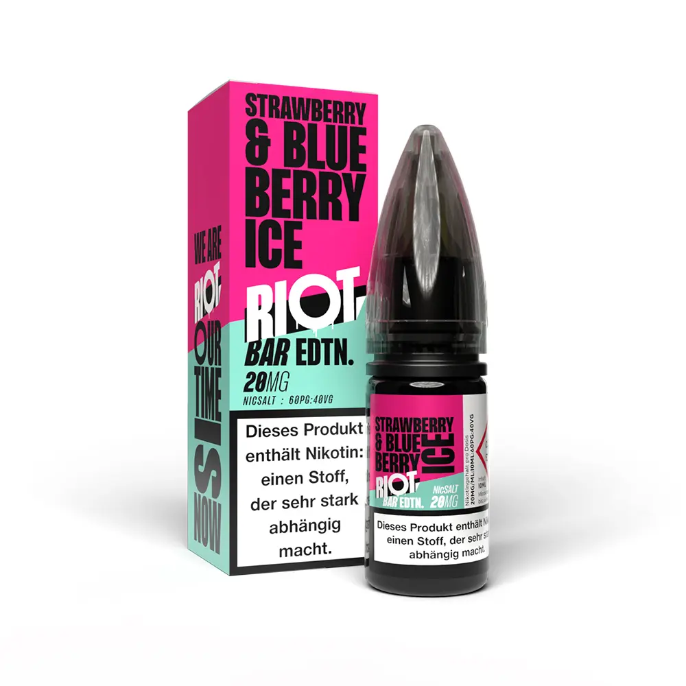 Riot Squad Nikotinsalz - Strawberry Blueberry Ice - Liquid 20mg 10ml STEUERWARE C