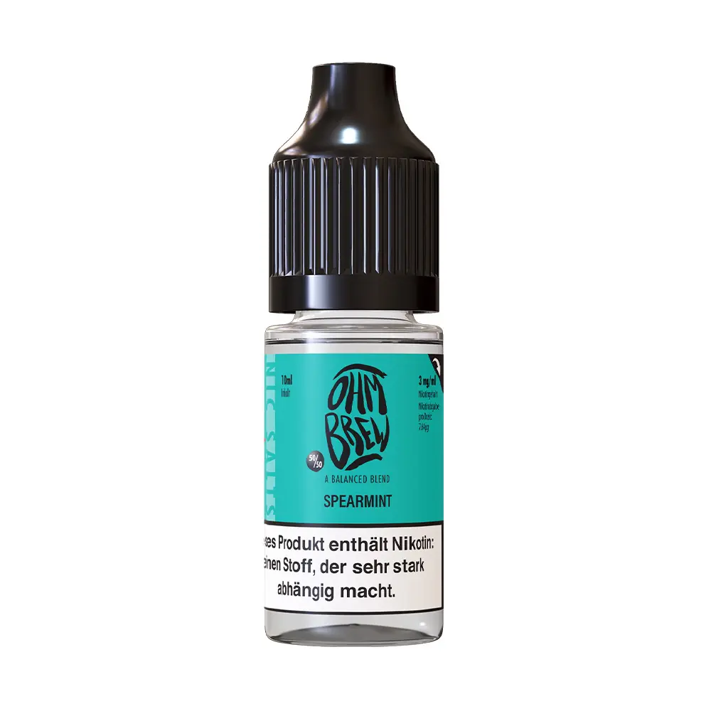 Ohm Brew Nikotinsalz - Spearmint - 10ml Liquid 3mg STEUERWARE
