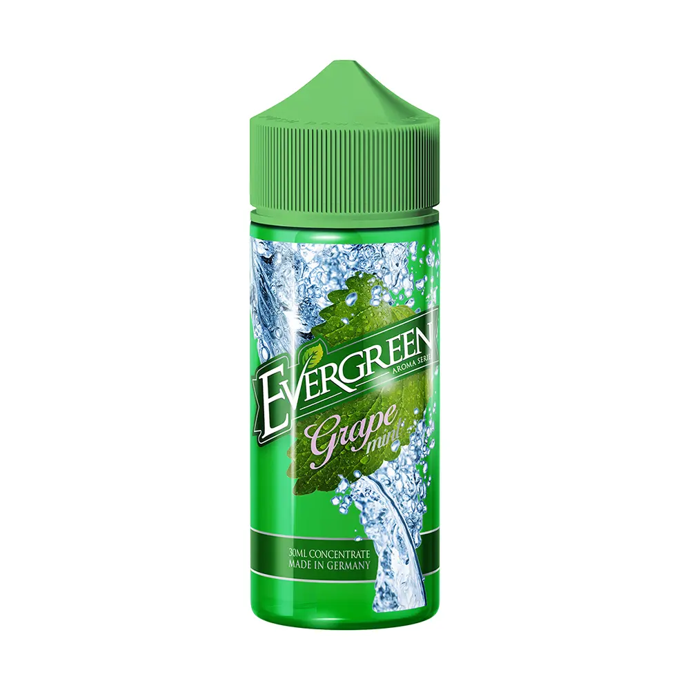 Evergreen Aroma Longfill - Grape Mint - 13ml in 120ml Flasche STEUERWARE