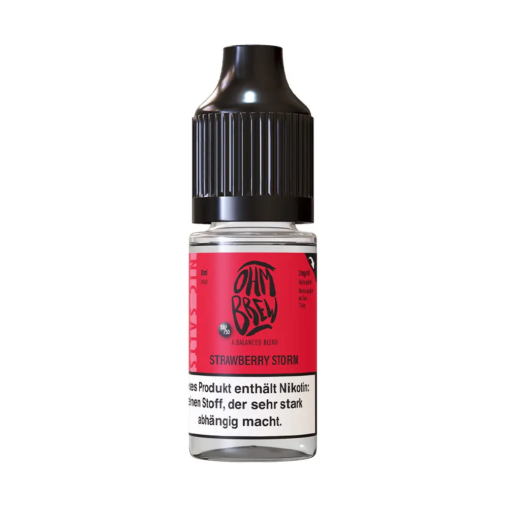 Ohm Brew Nikotinsalz - Strawberry Storm - 10ml Liquid 18mg STEUERWARE