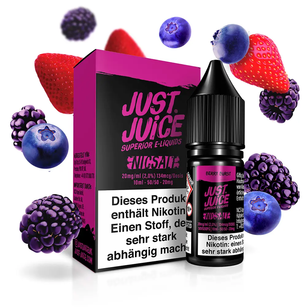 Just Juice Nikotinsalz - Berry Burst - 10ml 20mg STEUERWARE