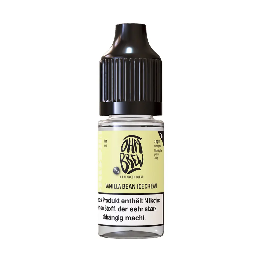 Ohm Brew Nikotinsalz - Vanilla Bean Ice Cream - 10ml Liquid 3mg STEUERWARE