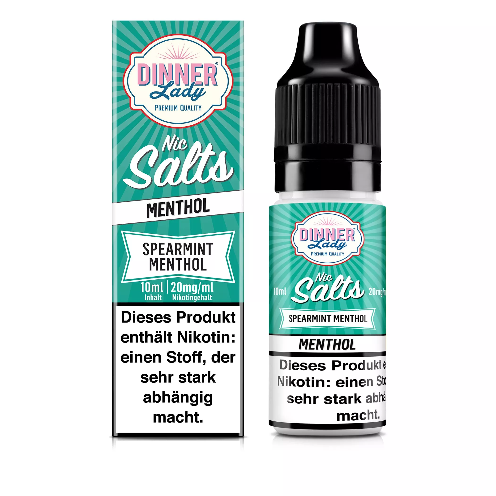 Dinner Lady Nikotinsalz - Spearmint Menthol - 50/50 10ml Liquid 20mg STEUERWARE