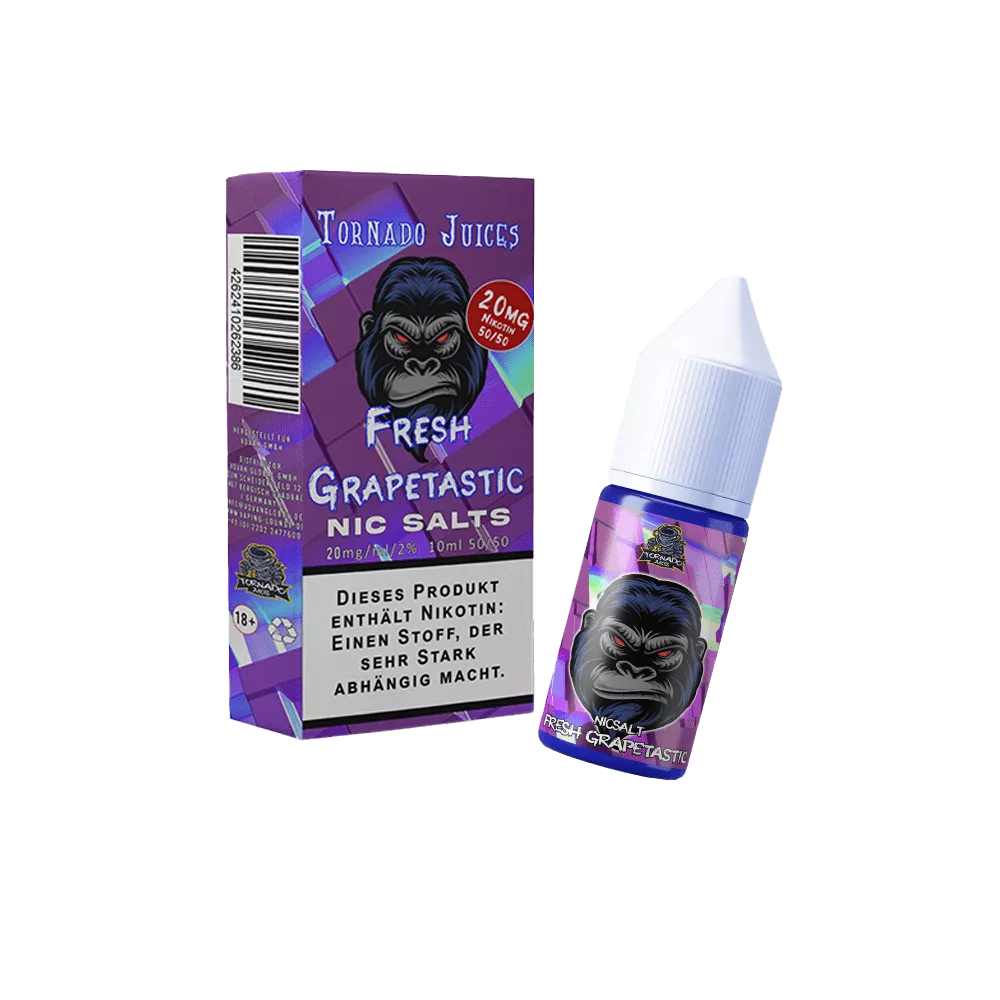Tornado Juices Nikotinsalz - Fresh Grapetastic - 20mg 10ml Liquid STEUERWARE