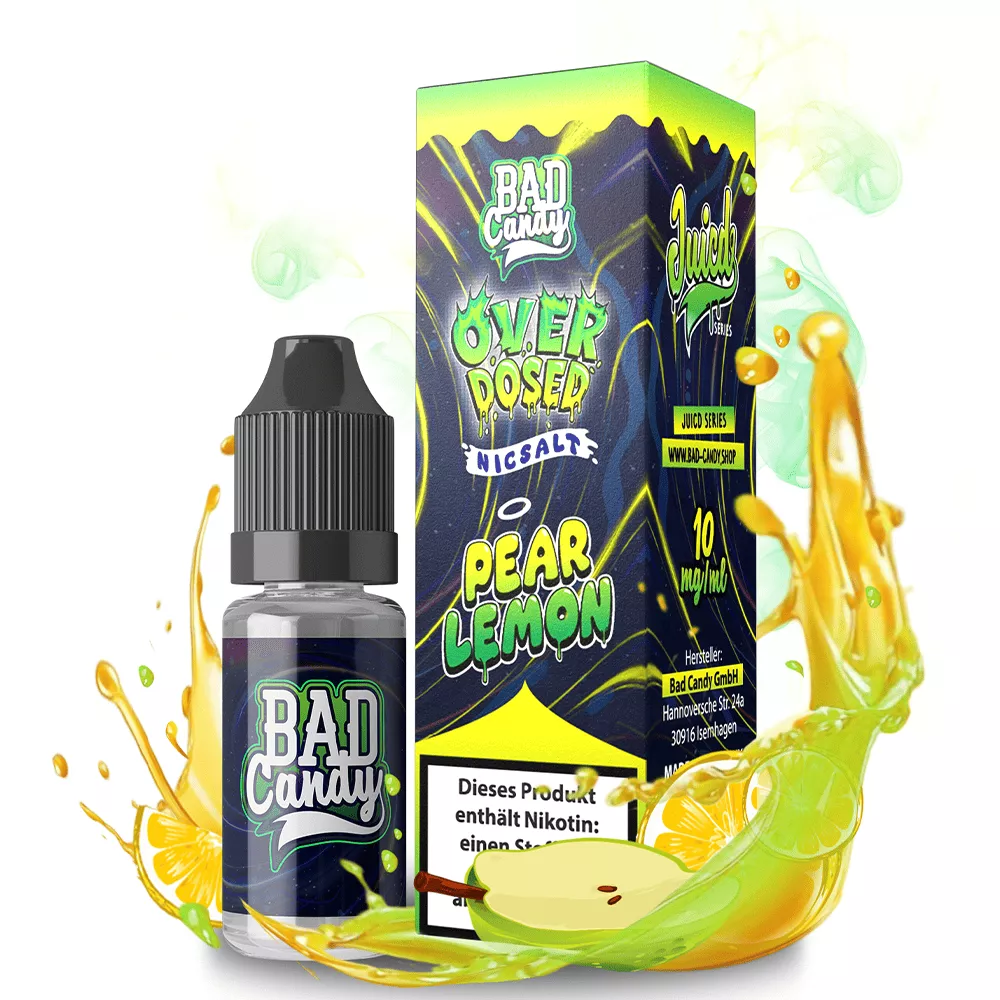 Bad Candy Nikotinsalz - Pear Lemon - Overdosed 10ml Liquid 10mg STEUERWARE