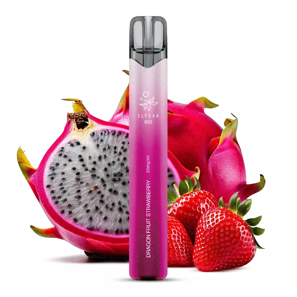 Elfbar 800 Einweg E-Zigarette - Dragon Fruit Strawberry - 20mg STEUERWARE C