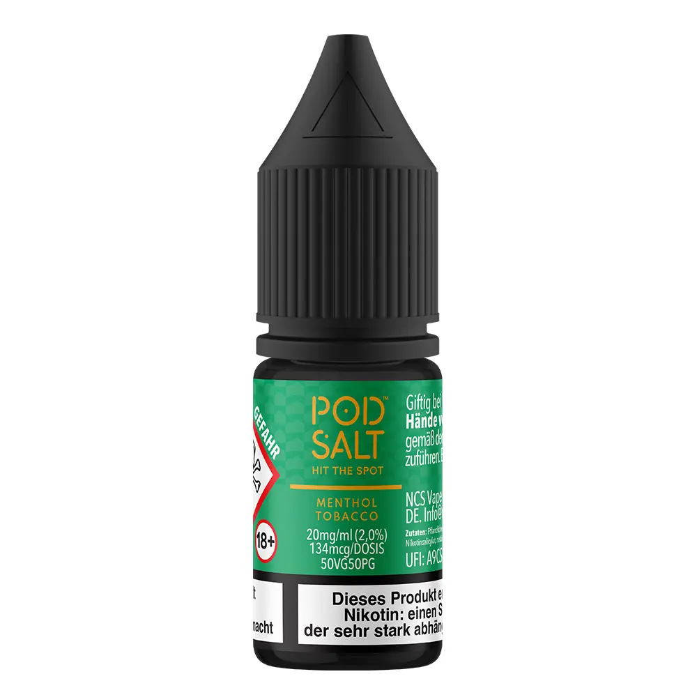 Pod Salt Origin Nikotinsalz - Menthol Tobacco - 10ml Liquid 20mg STEUERWARE C