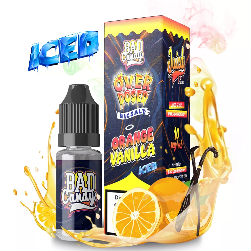 Bad Candy Nikotinsalz - Orange Vanilla Iced - Overdosed 10ml Liquid 10mg STEUERWARE