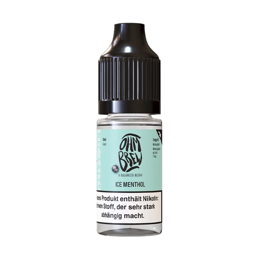 Ohm Brew Nikotinsalz - Ice Menthol - 10ml Liquid 3mg STEUERWARE
