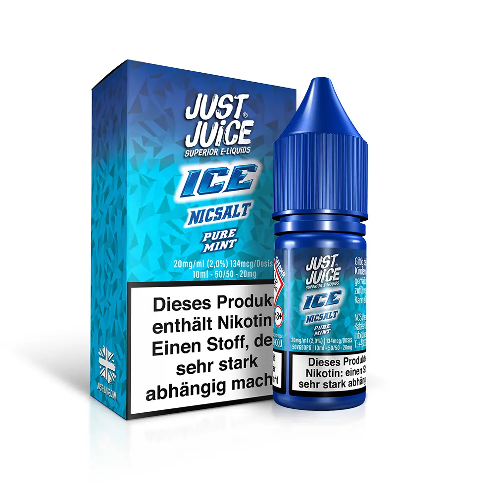 Just Juice Nikotinsalz - Pure Mint ICE - 10ml 20mg STEUERWARE