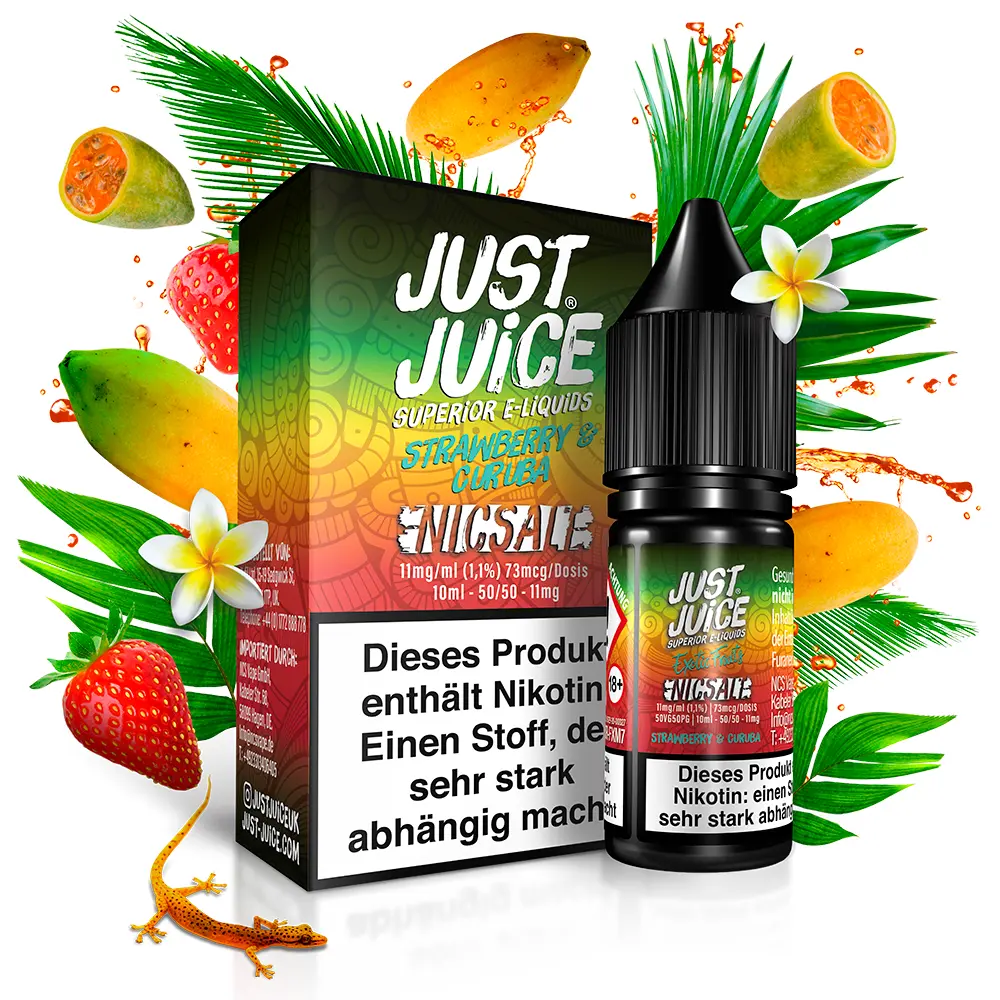 Just Juice Nikotinsalz - Strawberry & Curuba - 10ml 11mg STEUERWARE