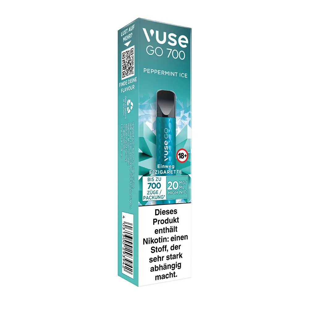 Vuse GO 700 Peppermint Ice 20mg Einweg E-Zigarette STEUERWARE