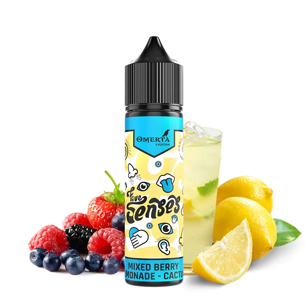 Omerta Aroma Longfill - 5Senses Mixed Berry Lemonade Cactus - 15ml in 60ml Flasche STEUERWARE