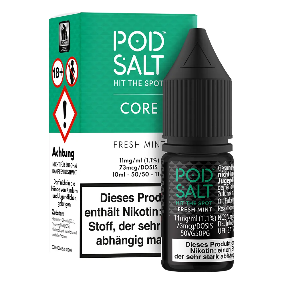 Pod Salt Core Fresh Mint 10ml 11mg STEUERWARE
