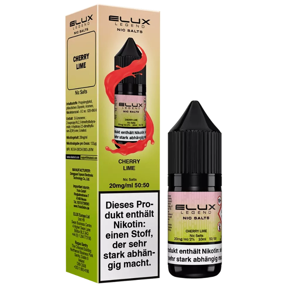 Elux Nikotinsalz - Cherry Lime - Liquid 10mg 10ml STEUERWARE