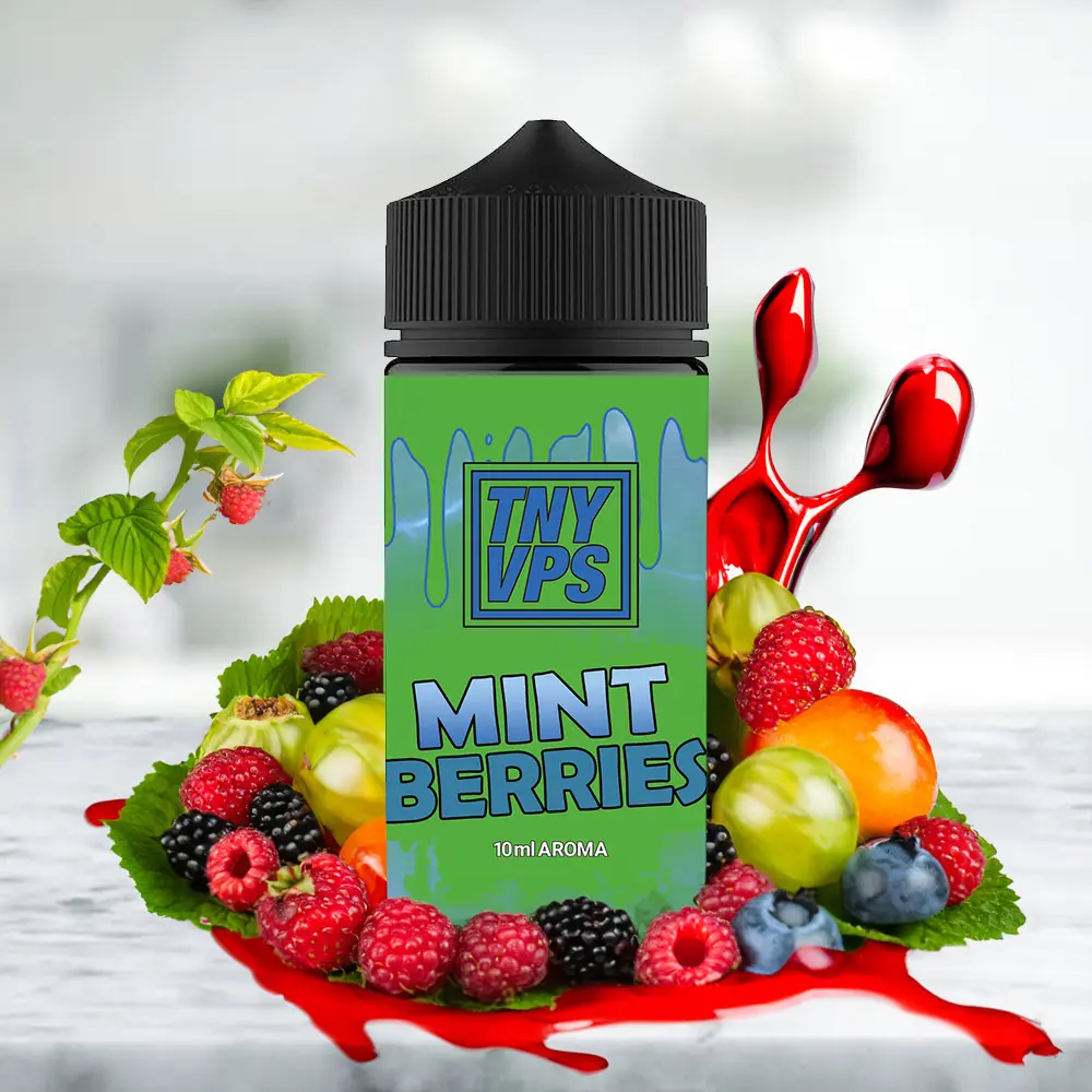 Tony Vapes Aroma Longfill - Mint Berries - 10ml in 100ml Flasche STEUERWARE