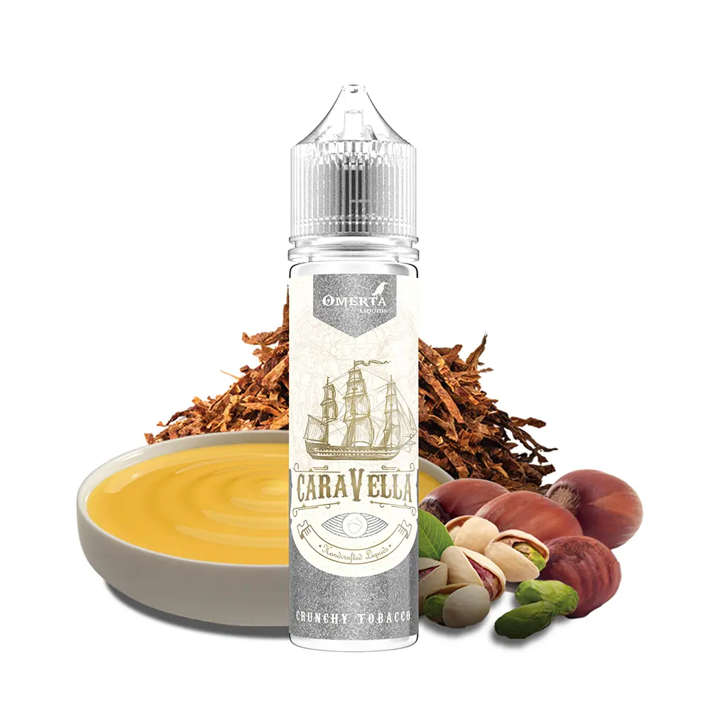Omerta Longfill - Caravella Crunchy Tobacco - 10ml Aroma in 60ml Flasche STEUERWARE