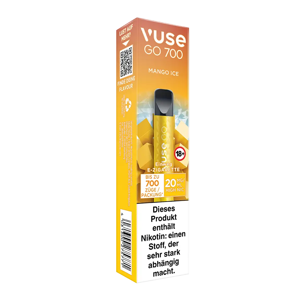 Vuse GO 700 Mango Ice 20mg Einweg E-Zigarette STEUERWARE