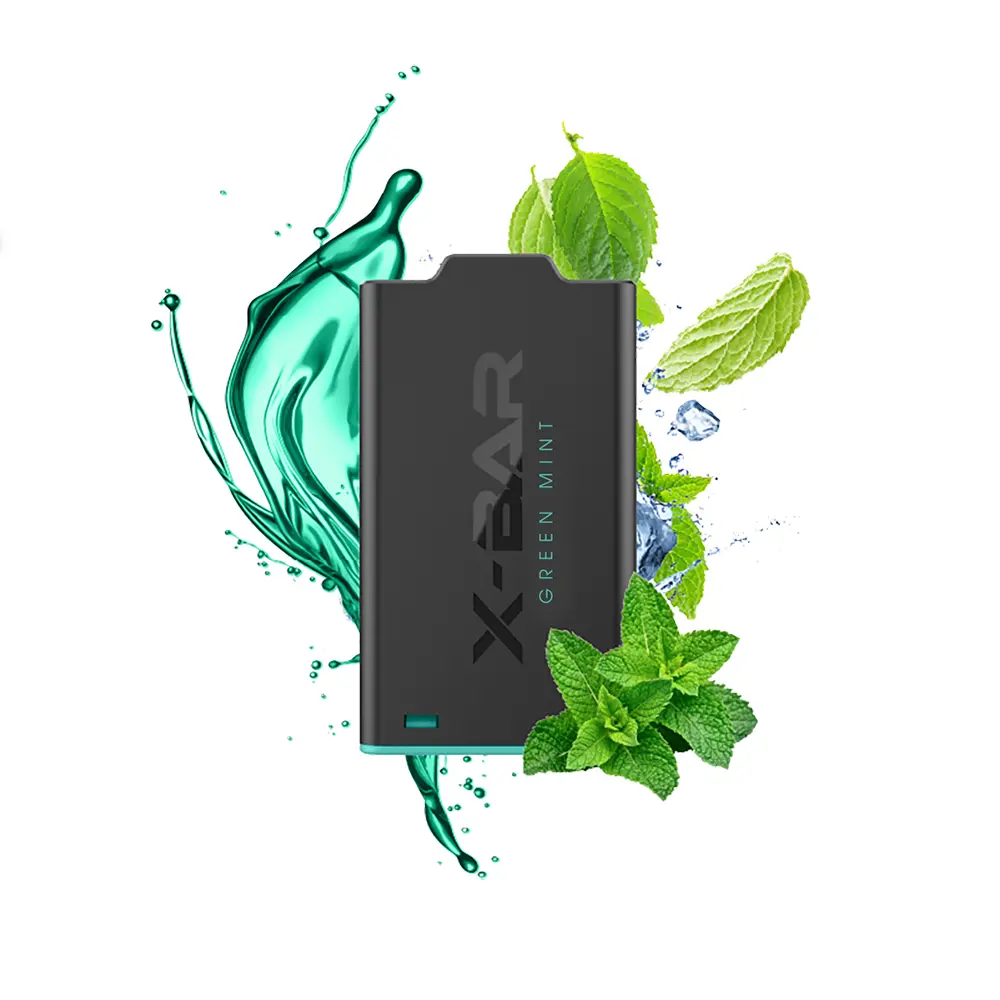 X-Bar - X-Shisha Pod - Green Mint  - 7ml 0mg STEUERWARE