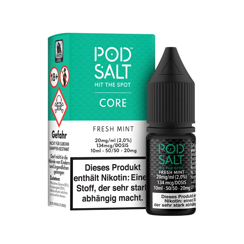 Pod Salt Core Fresh Mint 10ml 20mg STEUERWARE