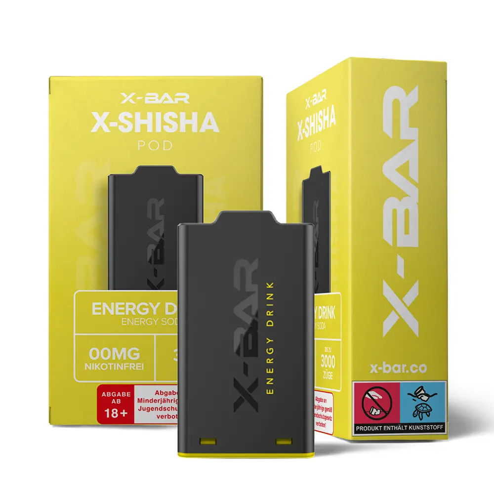 X-Bar - X-Shisha Pod - Energy Drink - 7ml 0mg STEUERWARE