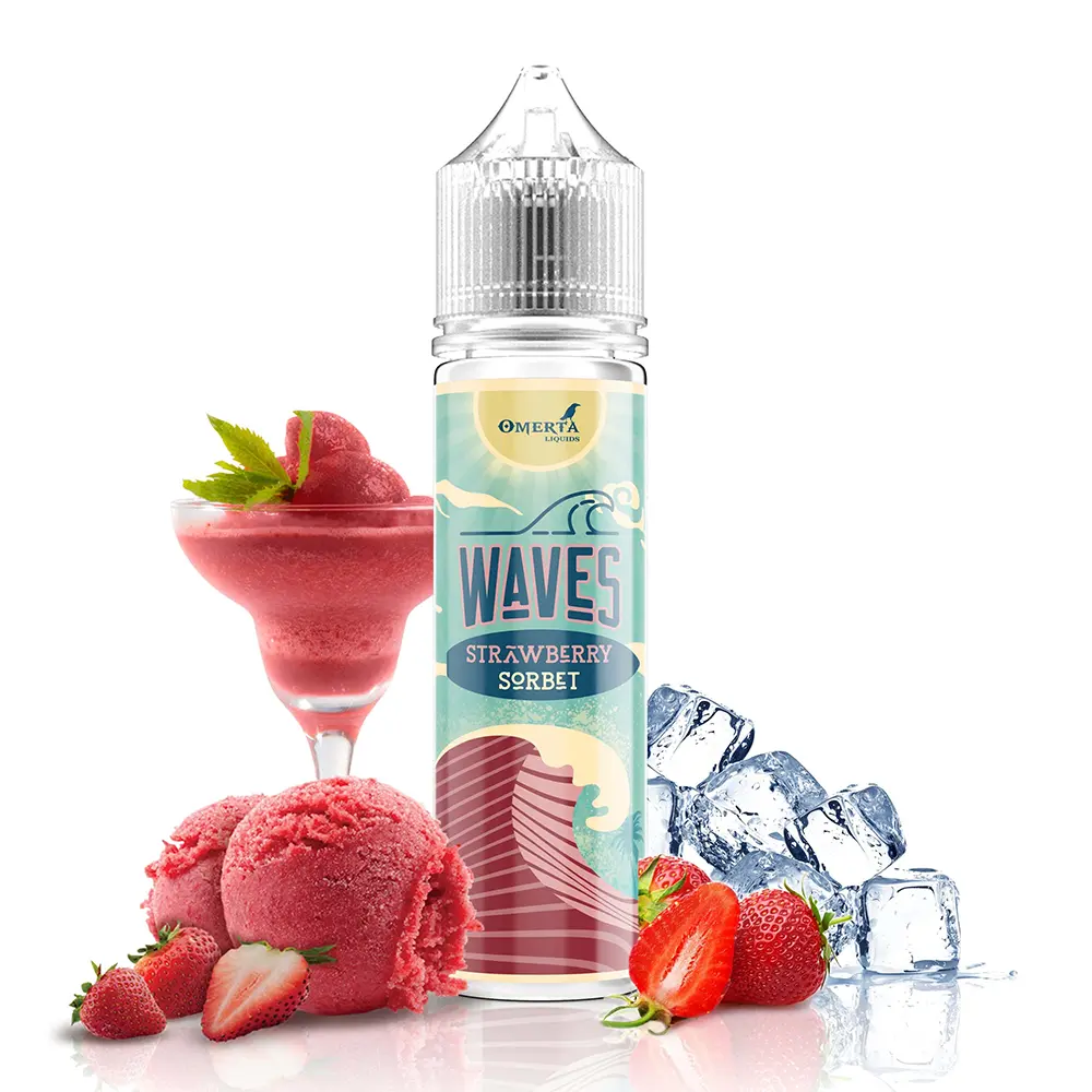 Omerta Aroma Longfill - Waves Strawberry Sorbet - 10ml in 60ml Flasche STEUERWARE