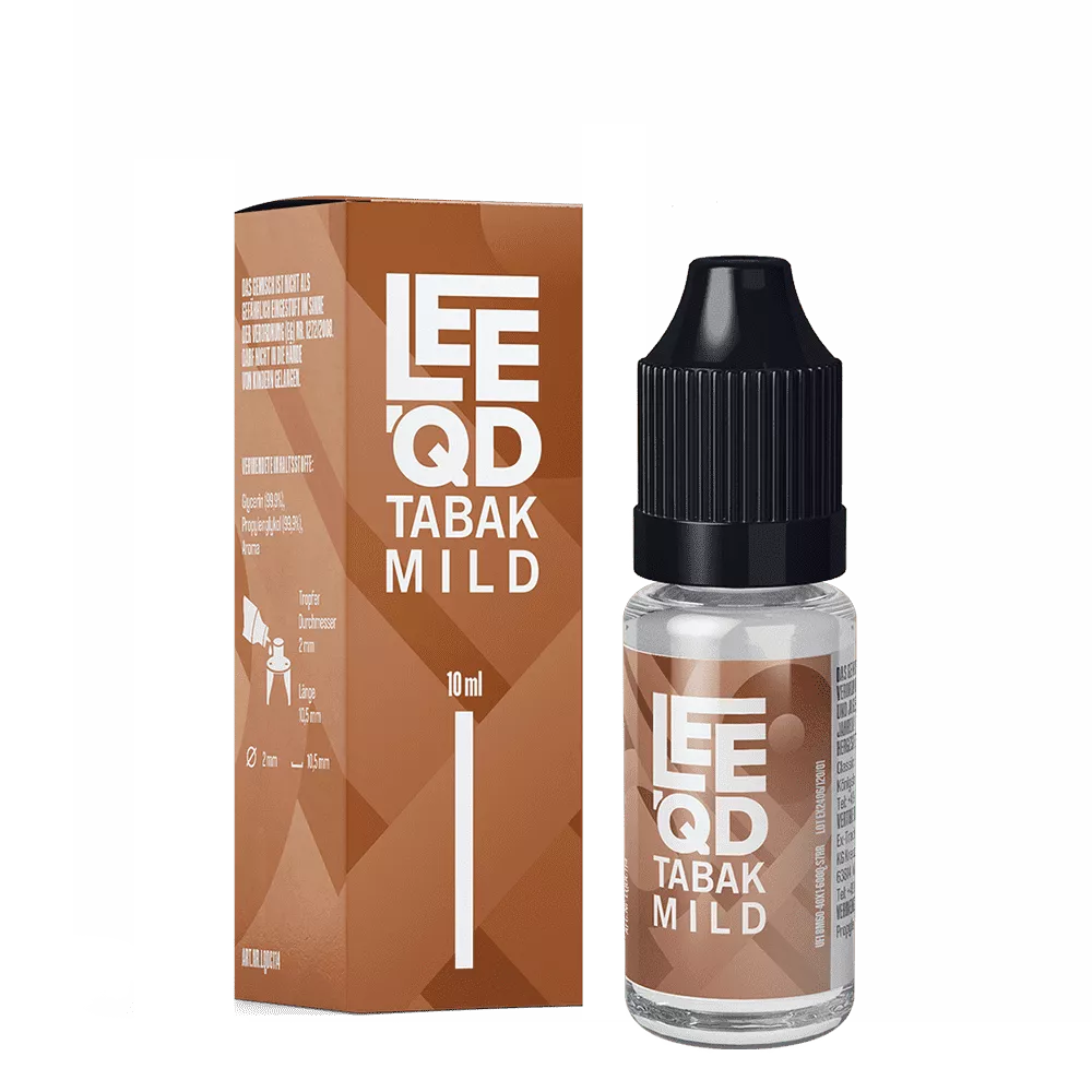 LEEQD Liquid - Tobacco Tabak mild - 0mg 10ml STEUERWARE