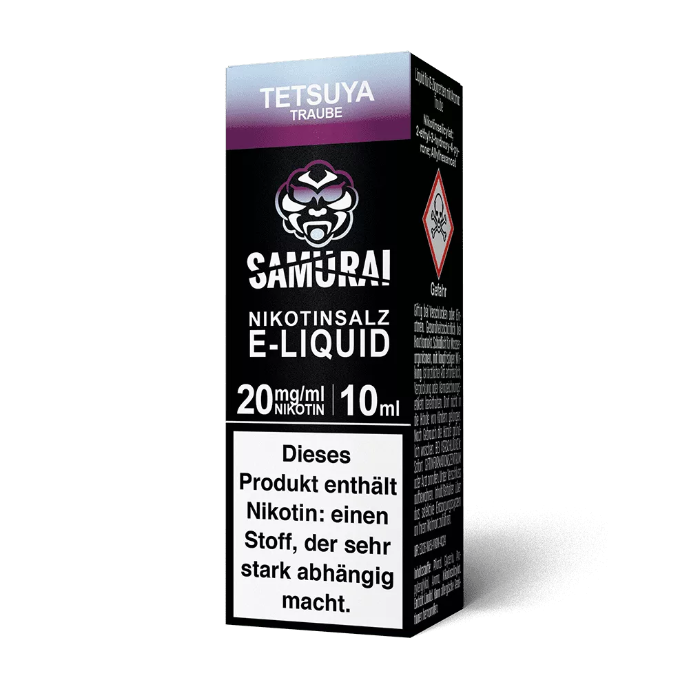 Samurai Nikotinsalz - Tetsuya Traube - Liquid 20mg 10ml STEUERWARE