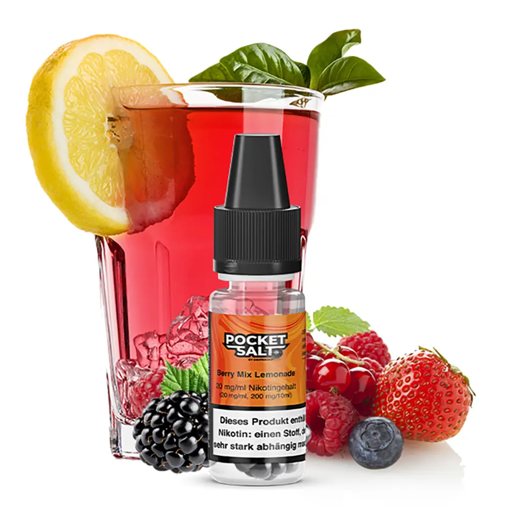Pocket Salt Nikotinsalz - Berry Mix Lemonade - 10ml Liquid 20mg STEUERWARE
