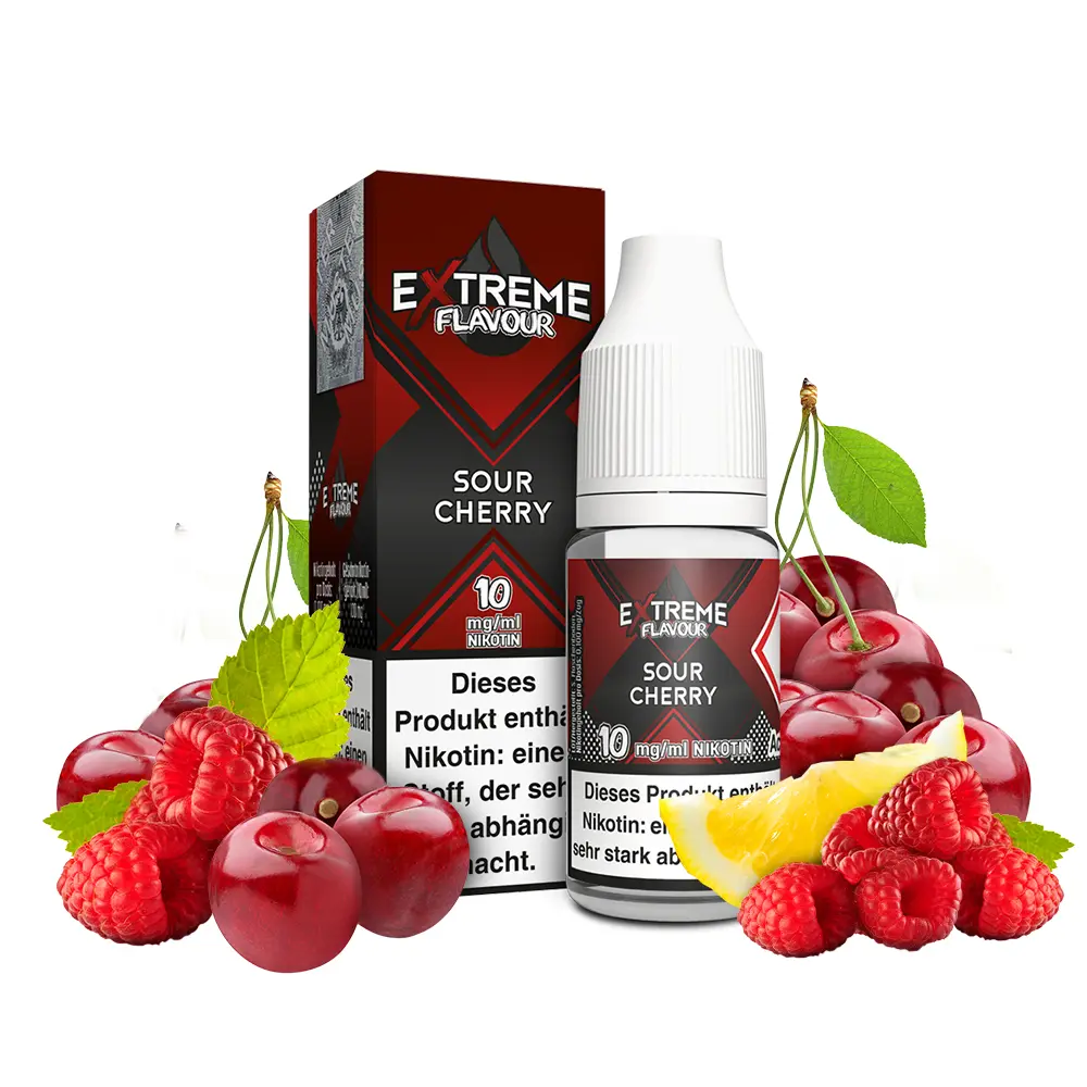 Extreme Flavour - Cherry Sour - Overdosed Liquid 10mg 10ml HYBRID NICSALT STEUERWARE