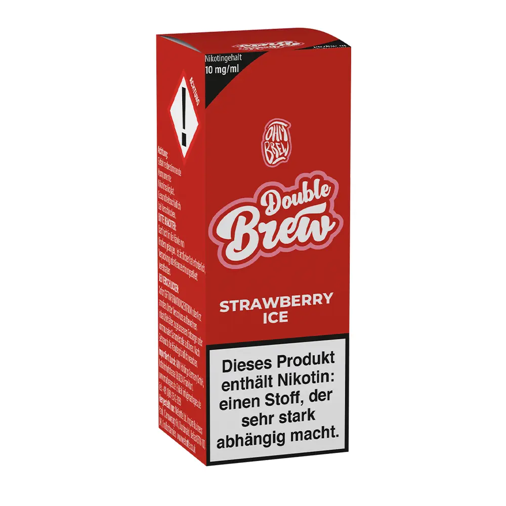 Double Brew Nikotinsalz - Strawberry Ice - 10mg 10ml STEUERWARE