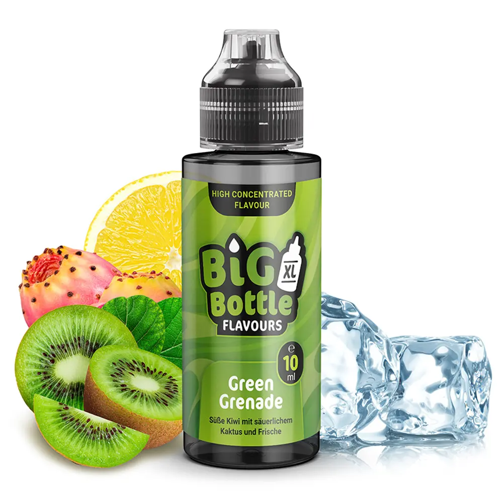 Big Bottle Flavours Aroma - Green Grenade - 10ml in 120ml Flasche STEUERWARE
