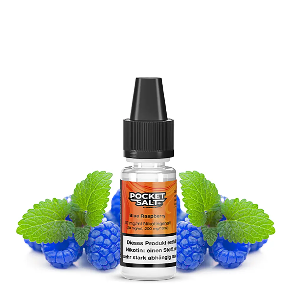 Pocket Salt Nikotinsalz - Blue Raspberry - 10ml Liquid 20mg STEUERWARE