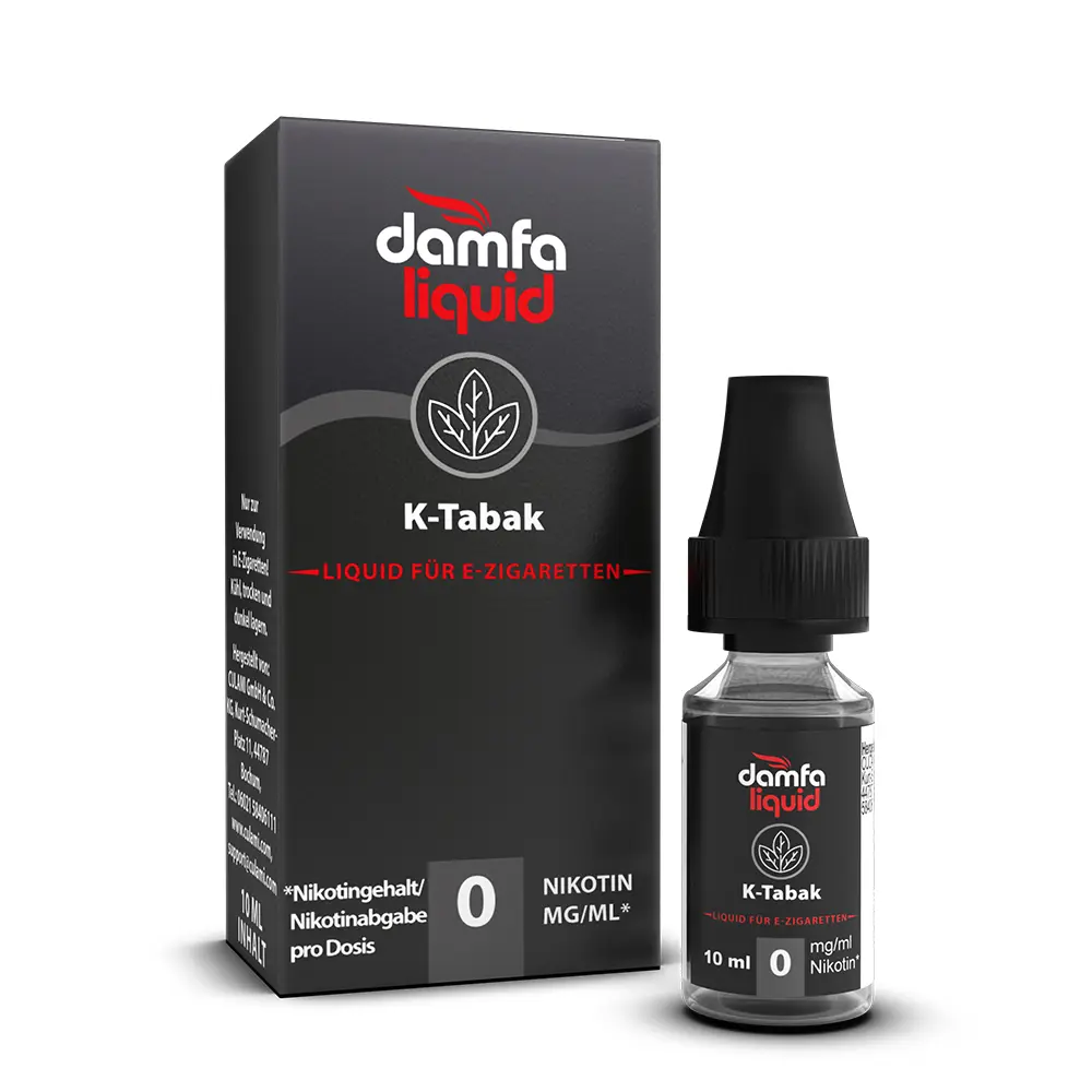 damfaliquid K-Tabak V2 0mg 10ml STEUERWARE