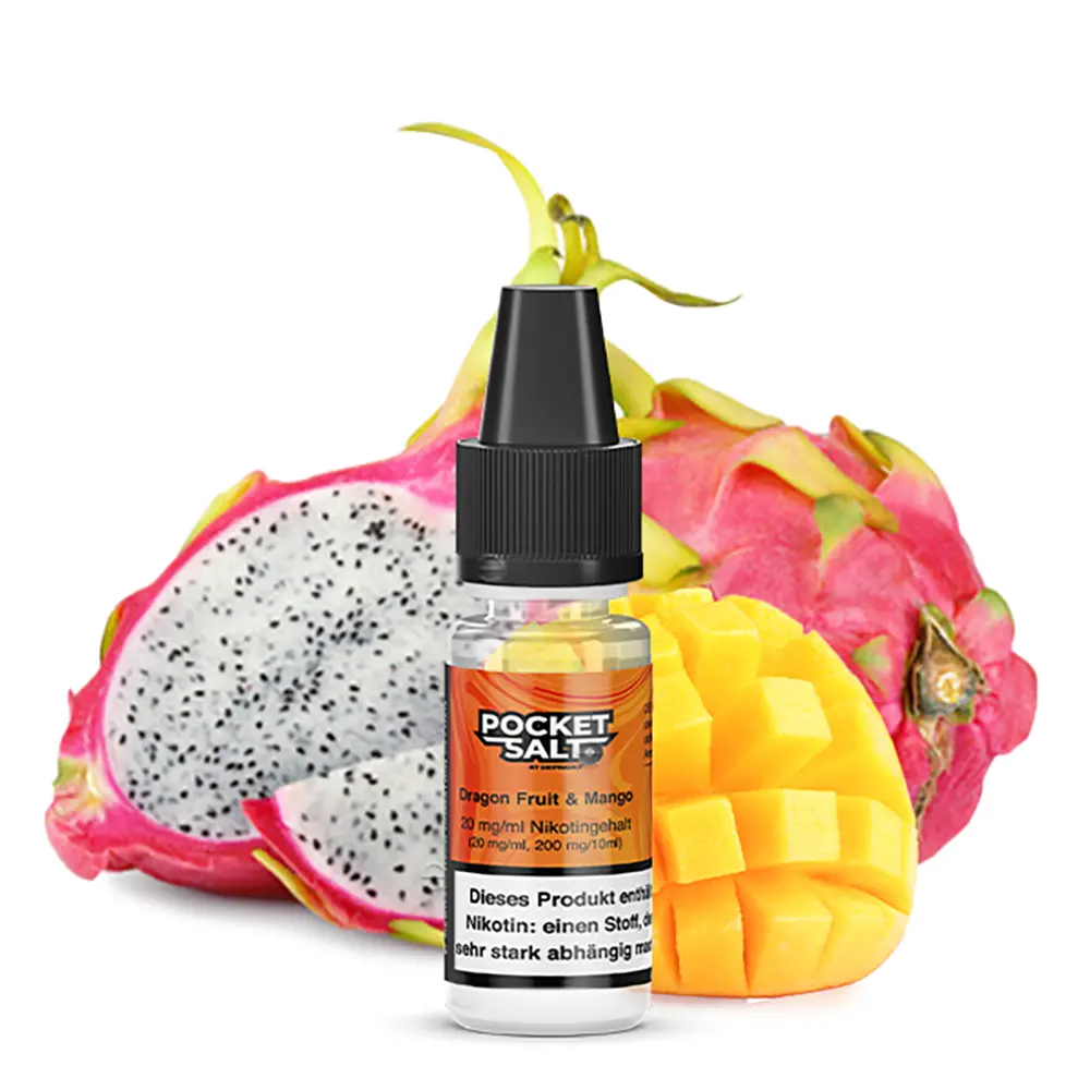 Pocket Salt Nikotinsalz - Dragonfruit & Mango - 10ml Liquid 20mg STEUERWARE