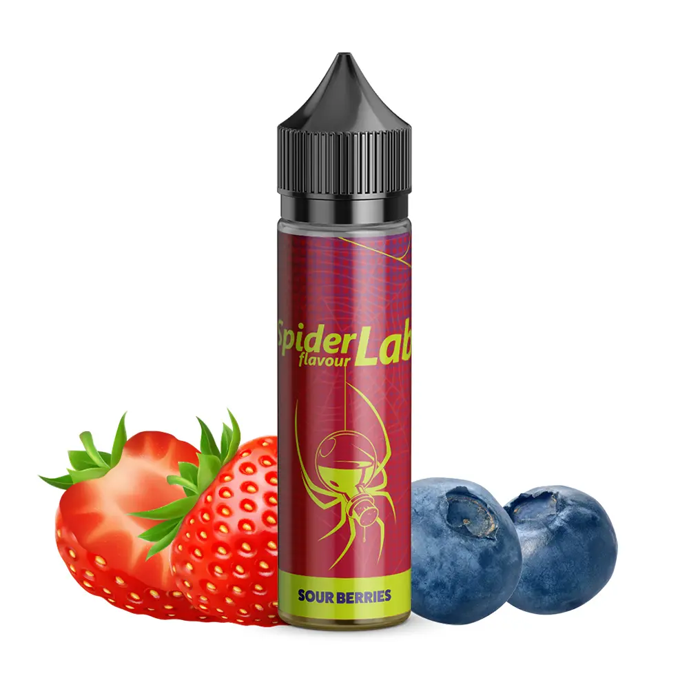 Spider Lab Aroma - Sour Berries - 8ml Aroma in 60ml Flasche STEUERWARE