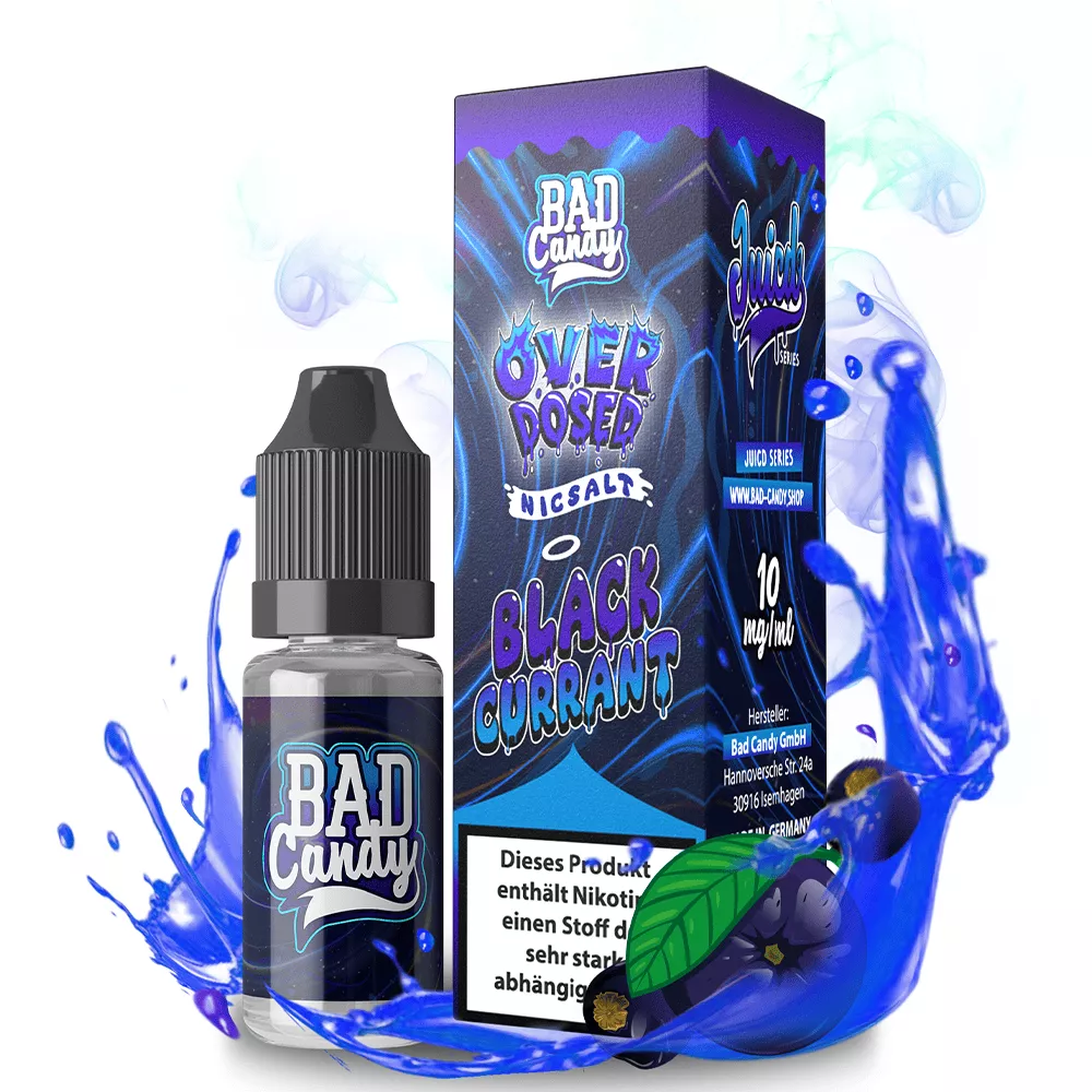 Bad Candy Nikotinsalz - Blackcurrant Lemonade - Overdosed 10ml Liquid 10mg STEUERWARE