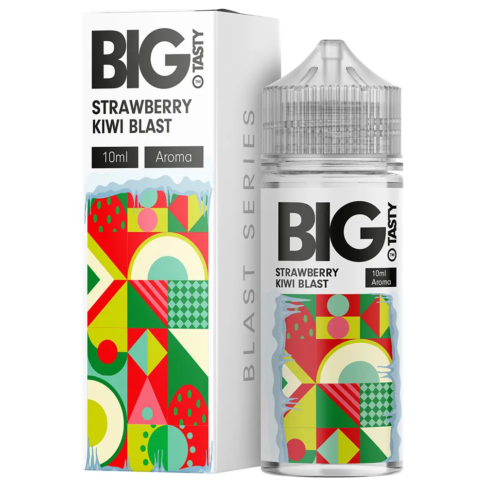 Big Tasty Aroma Longfill - Strawberry Kiwi Blast - 10ml in 120ml Flasche STEUERWARE