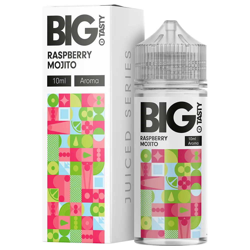 Big Tasty Aroma Longfill - Raspberry Moijto - 10ml in 120ml Flasche STEUERWARE
