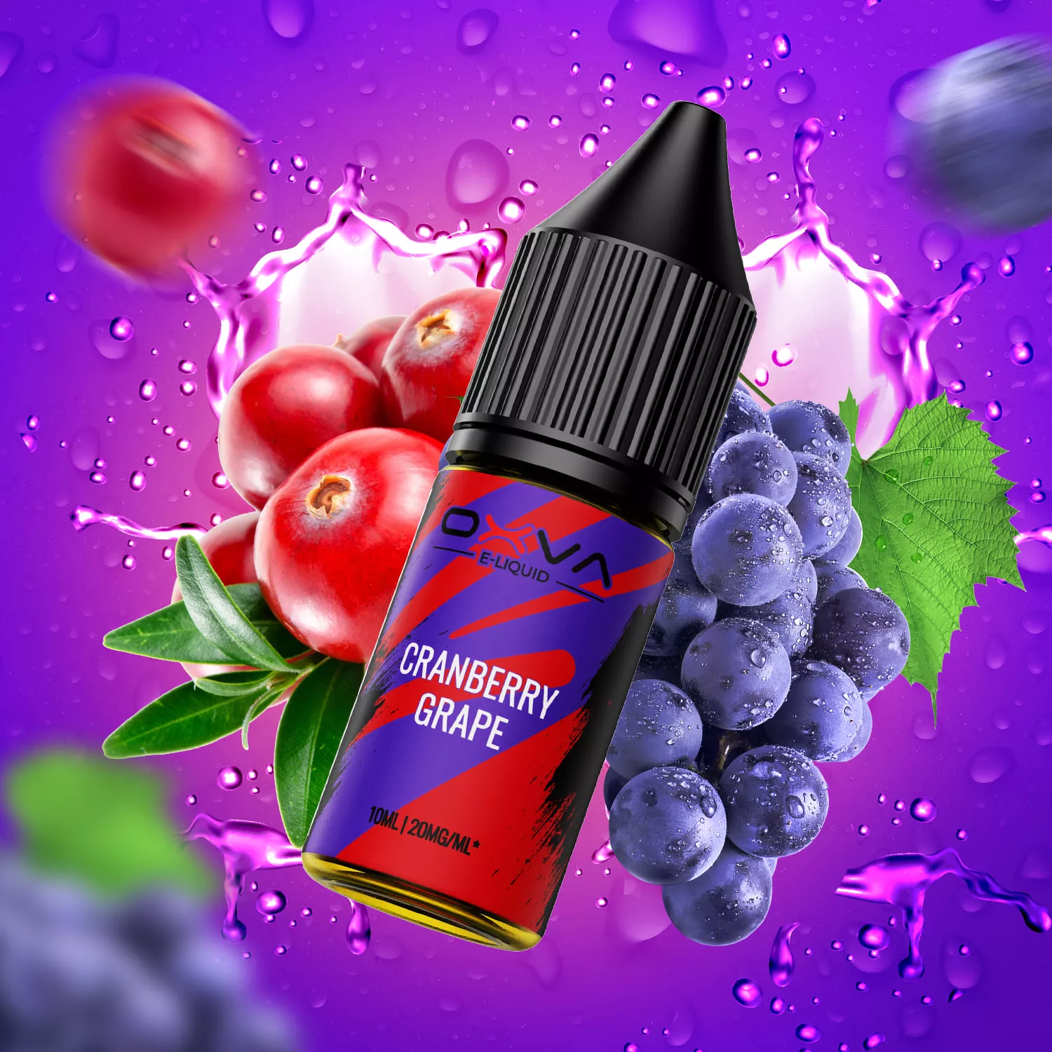 Oxva E-Liquid Nikotinsalz - Cranberry Grape - 10ml Liquid 20mg STEUERWARE C