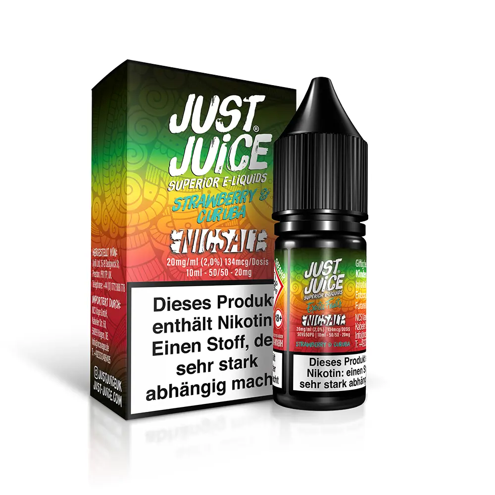 Just Juice Nikotinsalz - Strawberry & Curuba - 10ml 20mg STEUERWARE