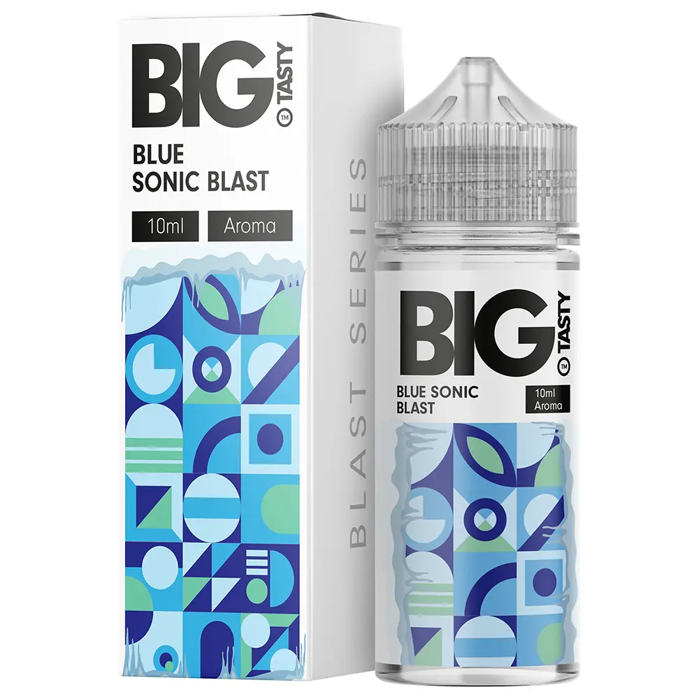 Big Tasty Aroma Longfill - Blue Sonic Blast - 10ml in 120ml Flasche STEUERWARE